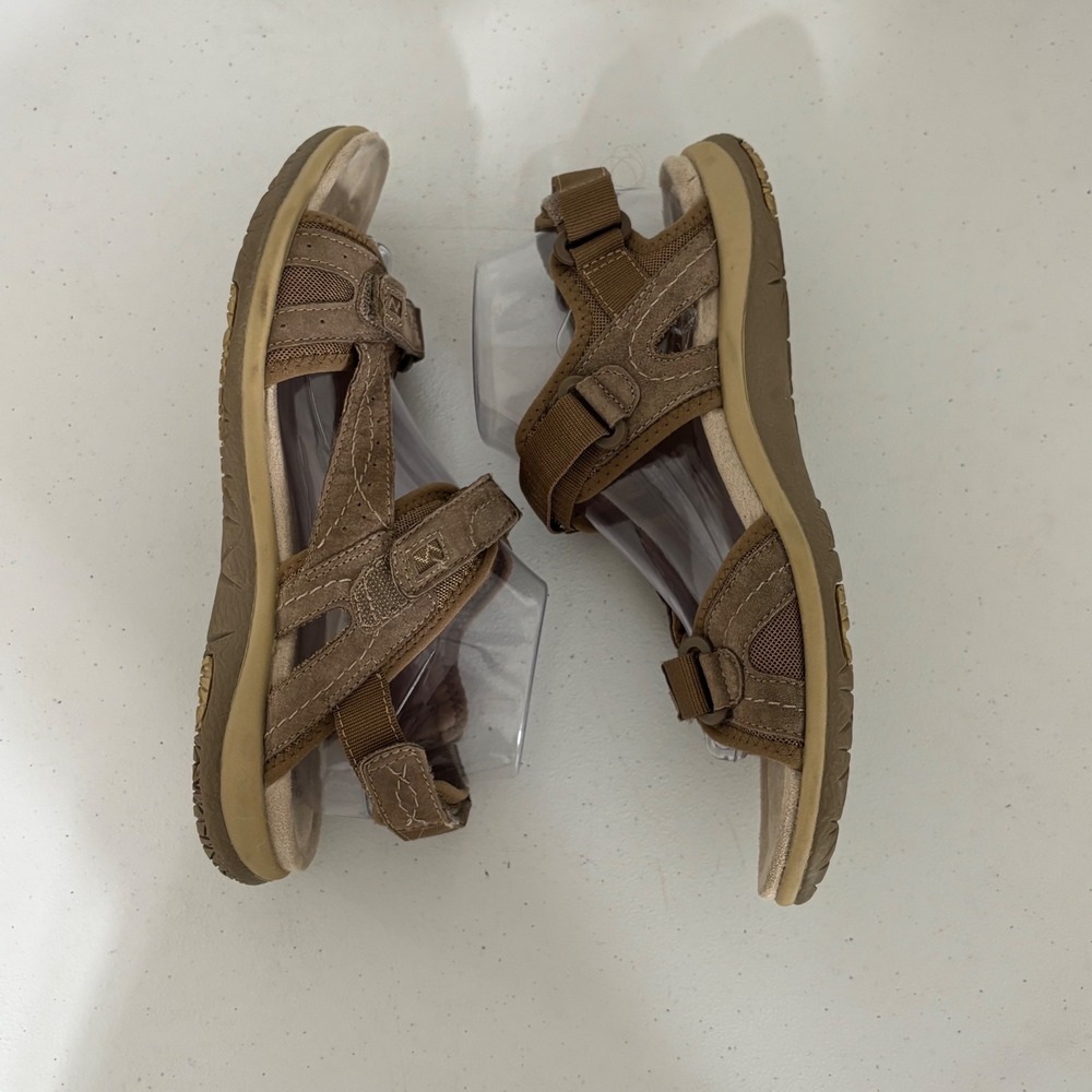 Outdoor Comfort Sandals Gorpcore Granola Walking Travel Casual Leather Womens 11 - Picture 4 of 10